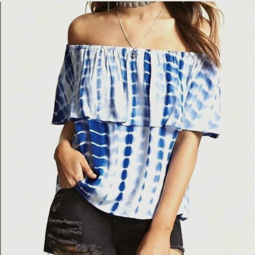 Forever 21 Plus Off-the-Shoulder Tie-Dye Top, size XL